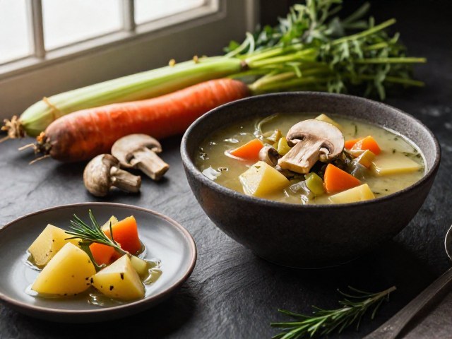 Soupe de Légumes Racines et Champignons