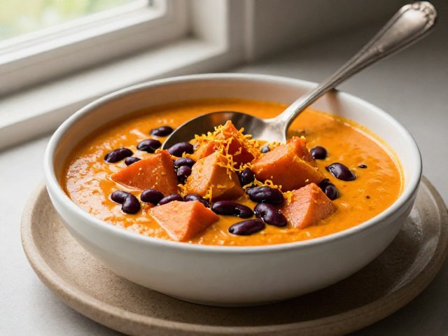 Curry de Patates Douces et Haricots Rouges au Lait de Coco