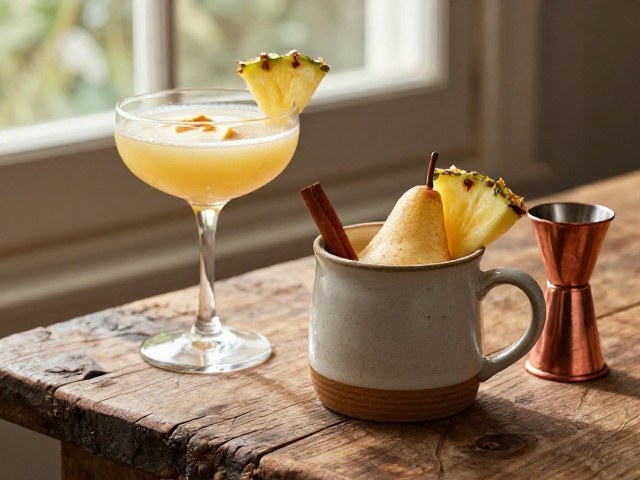 Boisson Réconfortante aux Poires et au Fromage Doux