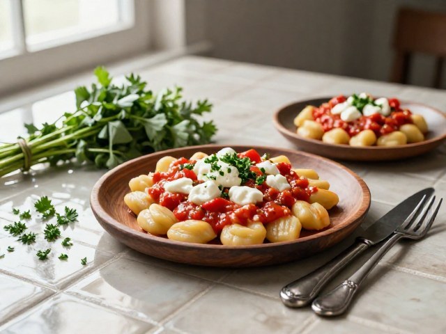 Gnocchis à la Sauce Fromagère et aux Tomates Fraîches