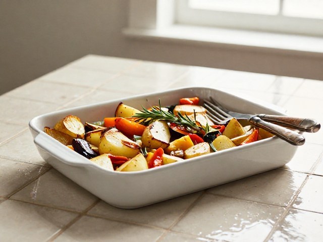 Pommes de Terre et Légumes Doux Rôtis au Jambon