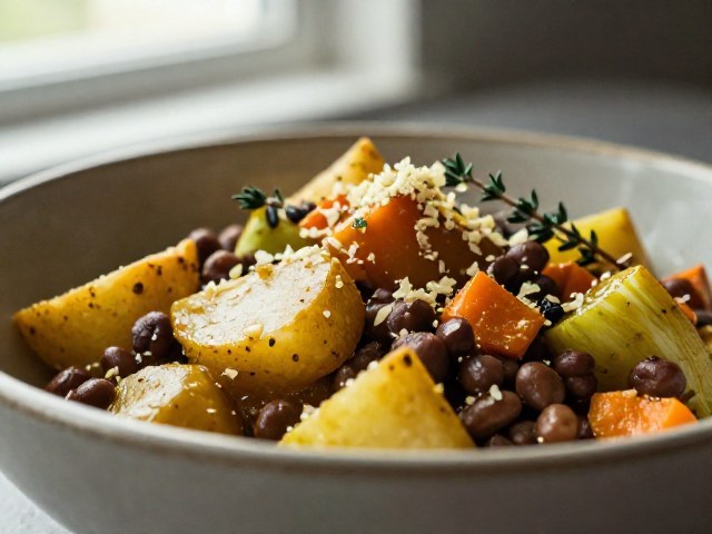 Pois Chiches et Pommes de Terre au Curry Doux