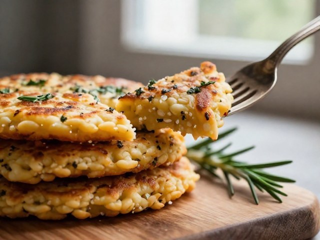 Galettes de Semoule façon Couscous aux Légumes et au Fromage Doux