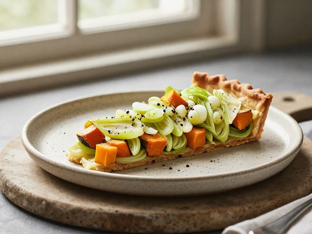 Tarte Végétale Poireaux et Courge