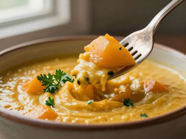 Soupe Crémeuse aux Courges et aux Pommes de Terre, Touche Douce