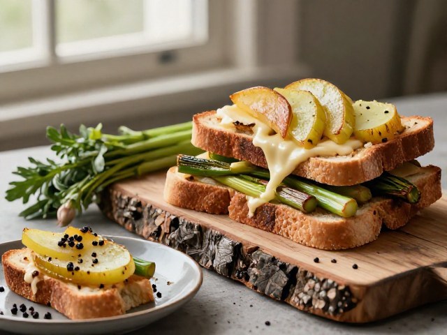 Sandwich aux Poireaux et Pommes Douces