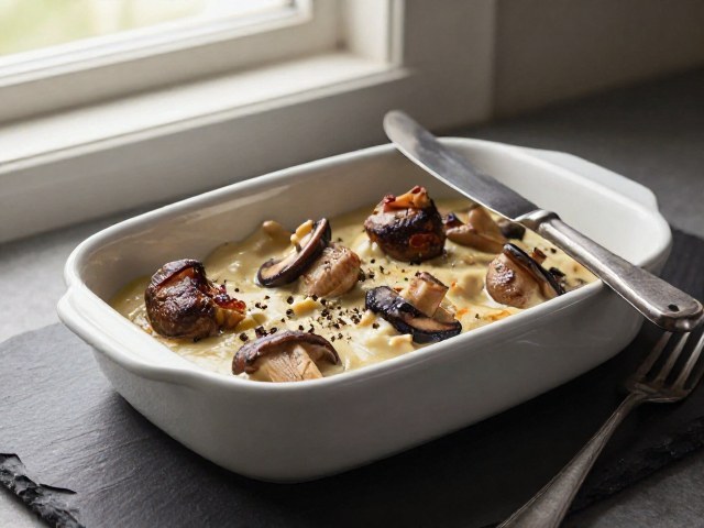 Mini Bouchées de Poulet et Champignons à la Sauce Crémeuse