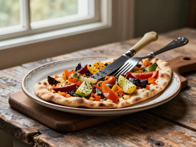 Pains plats au Chou et aux Légumes