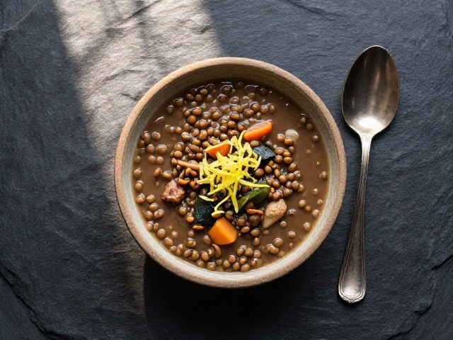 Bouillon Froid aux Légumes et aux Lentilles