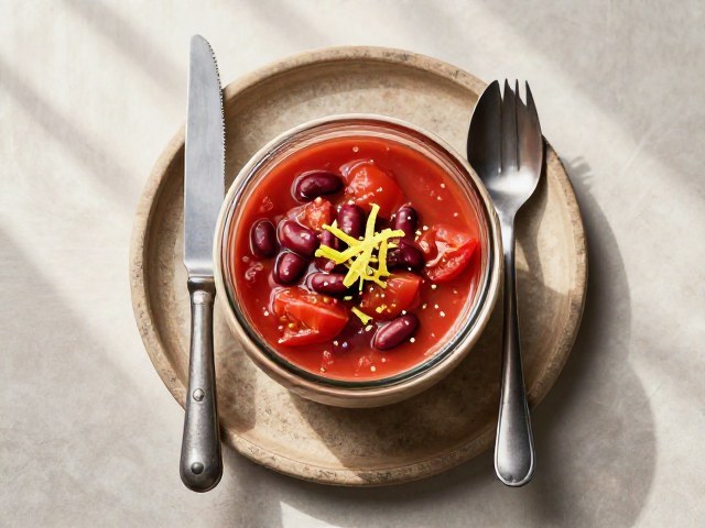 Velouté Froid de Tomates et Haricots Rouges Méditerranéen