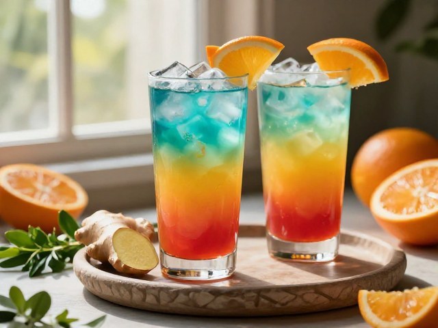 Fête Tropicale : Cocktail Pétillant aux Saveurs d'Épice et de Fruit