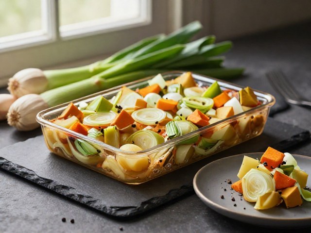 Gratin de Légumes Doux aux Poireaux et Choux