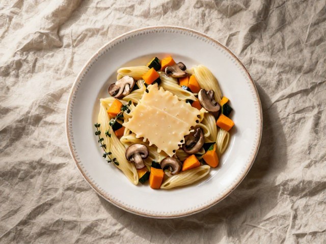 Pâtes aux Courges et Champignons