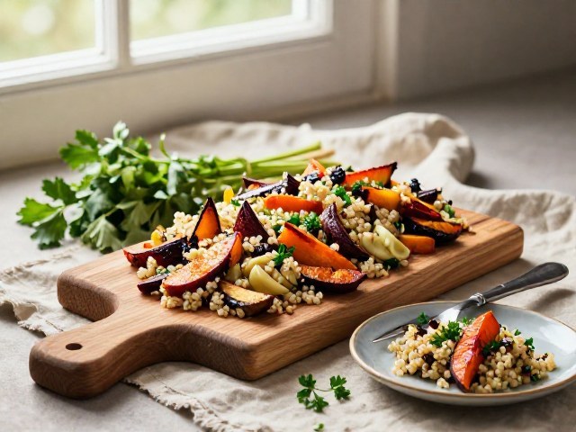 Grande Salade aux Légumes Rôtis et Quinoa