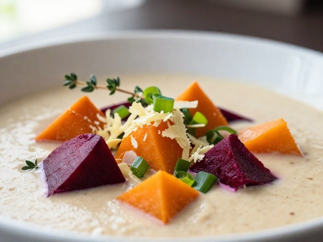 Velouté de Courge et Betterave aux Épices Douces