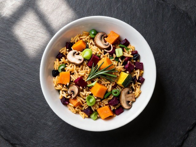 Riz aux Légumes et Champignons