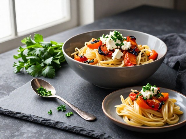 Pâtes Méditerranéennes Douces aux Tomates et Feta