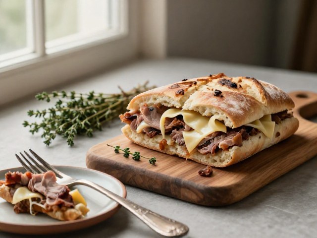 Panini Rustique de Porc et Fromage