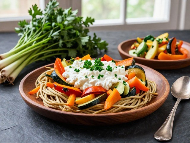 Nid de Pâtes aux Légumes et à la Ricotta Douce