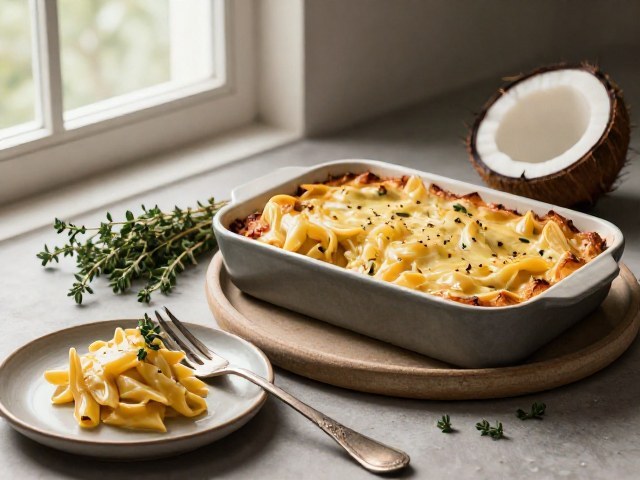 Gratin de Pâtes aux Saveurs Antillaises et Coco
