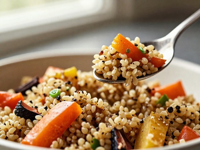 Bol Chinois de Quinoa aux Légumes et Épices Chaudes