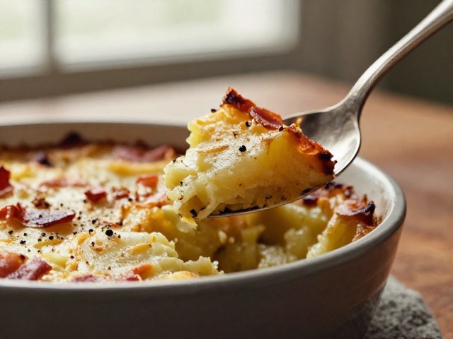 Gratin de Pommes de Terre et Lardons aux Herbes
