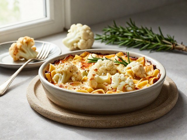 Gratin de Pâtes au Chou-Fleur et au Comté façon Japon