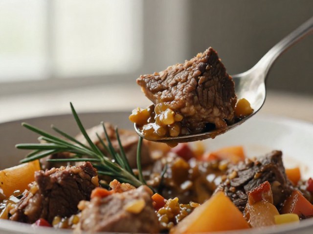 Bouchées Rustiques de Bœuf et Porc Mijotées aux Légumes