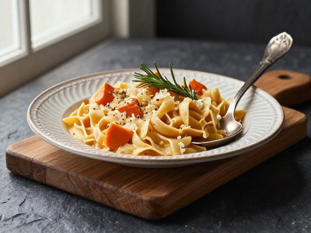 Pâtes Simples Crémées aux Courge et au Comté