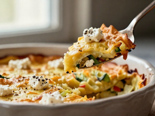 Frittata Grecque Réconfortante aux Légumes et Feta