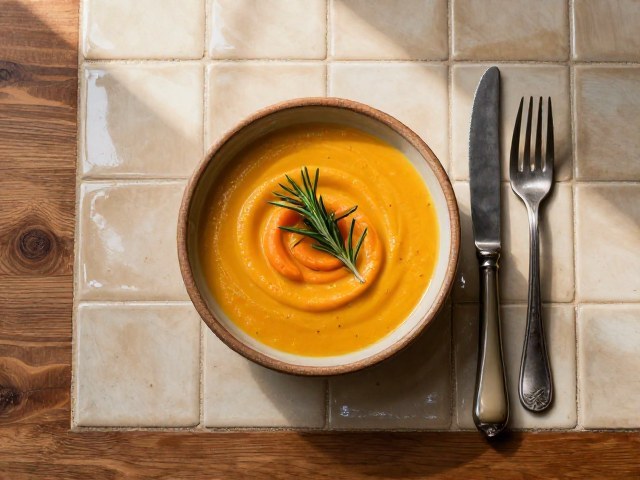 Velouté Rustique de Potiron et Carottes à la Crème