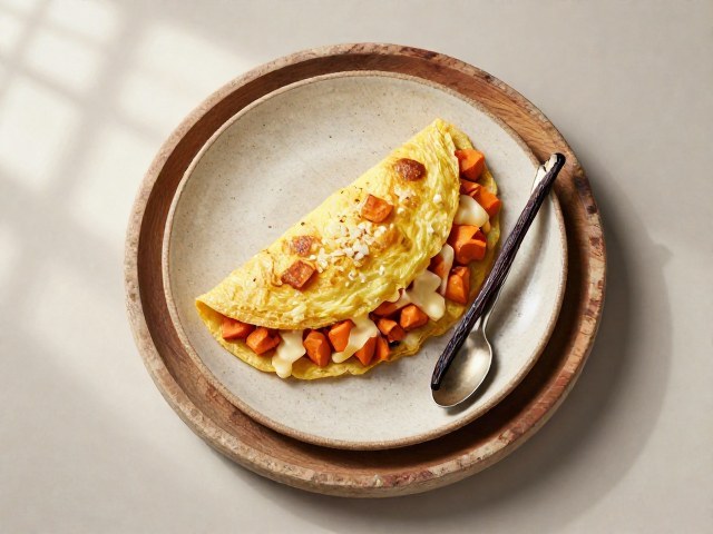 Omelette Mexicaine Douce aux Patates Douces et Fromage pour les Petits