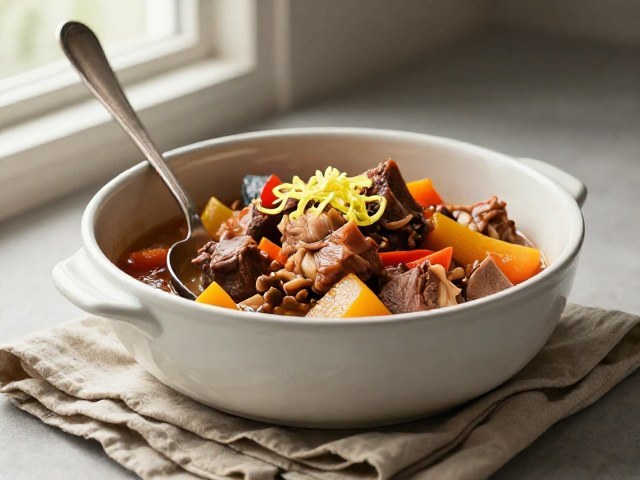 Mélange de Porc et de Veau aux Carottes et Pommes de Terre Express