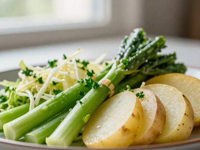 Salade Repas Poireaux et Pommes Douces