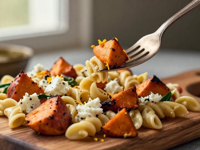 Grande Salade de Pâtes Riches aux Légumes et au Fromage de Chèvre