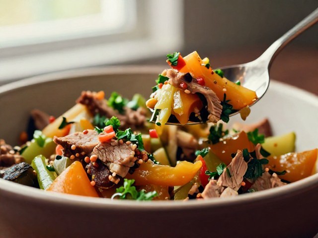 Grand Bol de Viande et Légumes à la Provençale pour Enfants