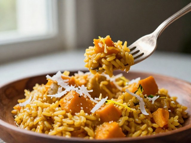 Risotto Crémeux au Potimarron et aux Épices Douces pour les Petits